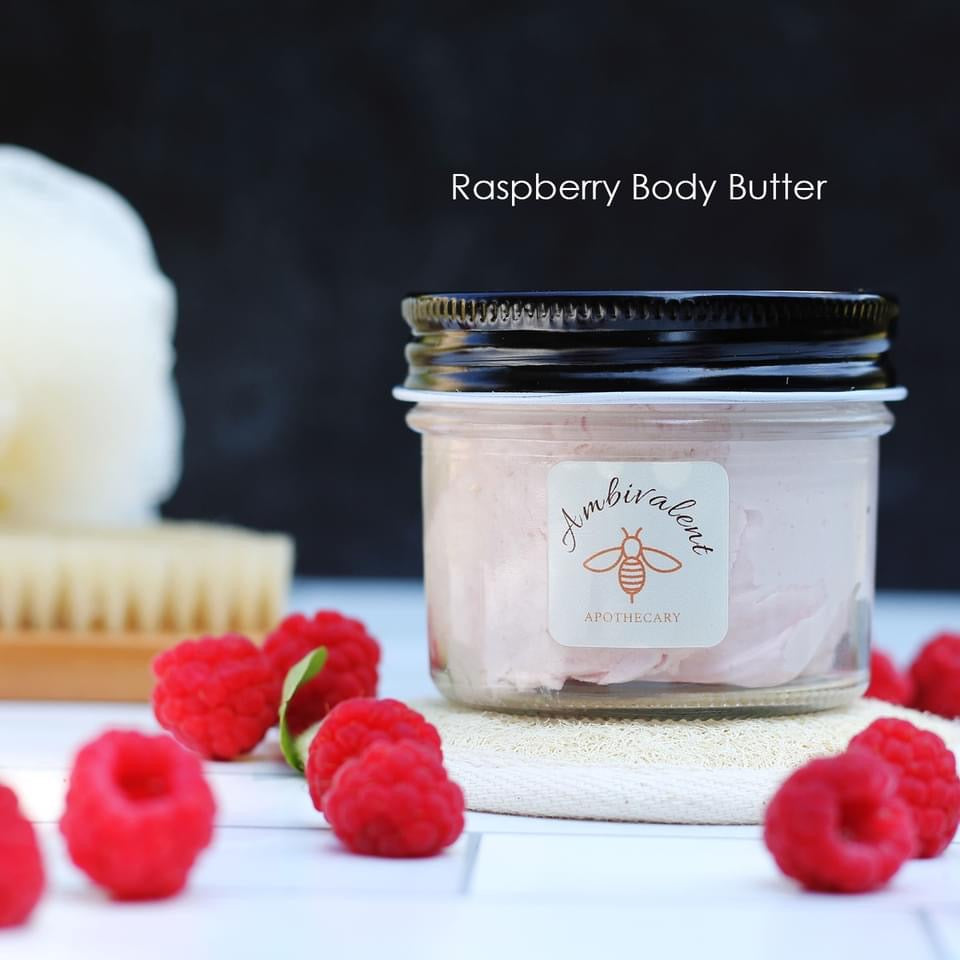 All Natural Organic Raspberry Whipped Body Butter