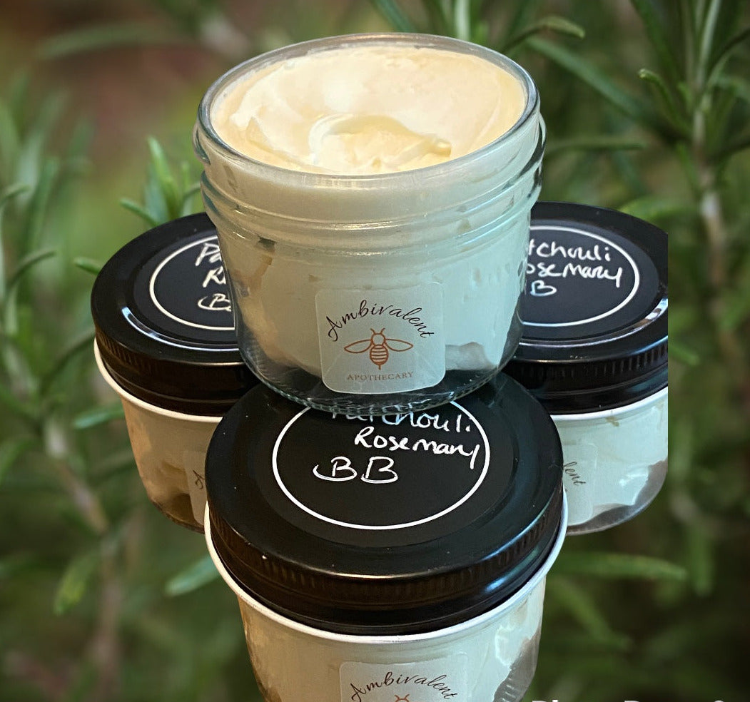 All-Natural Patchouli Rosemary Whipped Body Butter